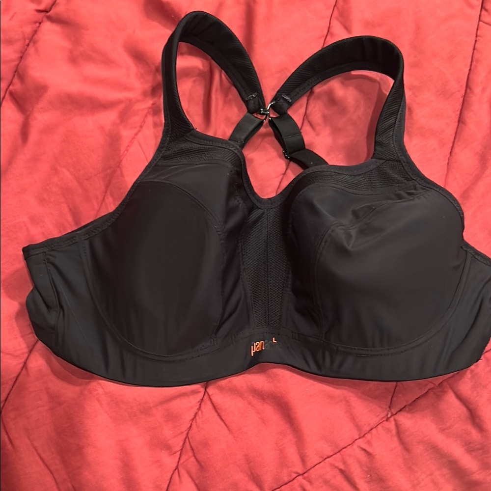 Panache High Impact Sports Bra with Underwire, Black, 38C